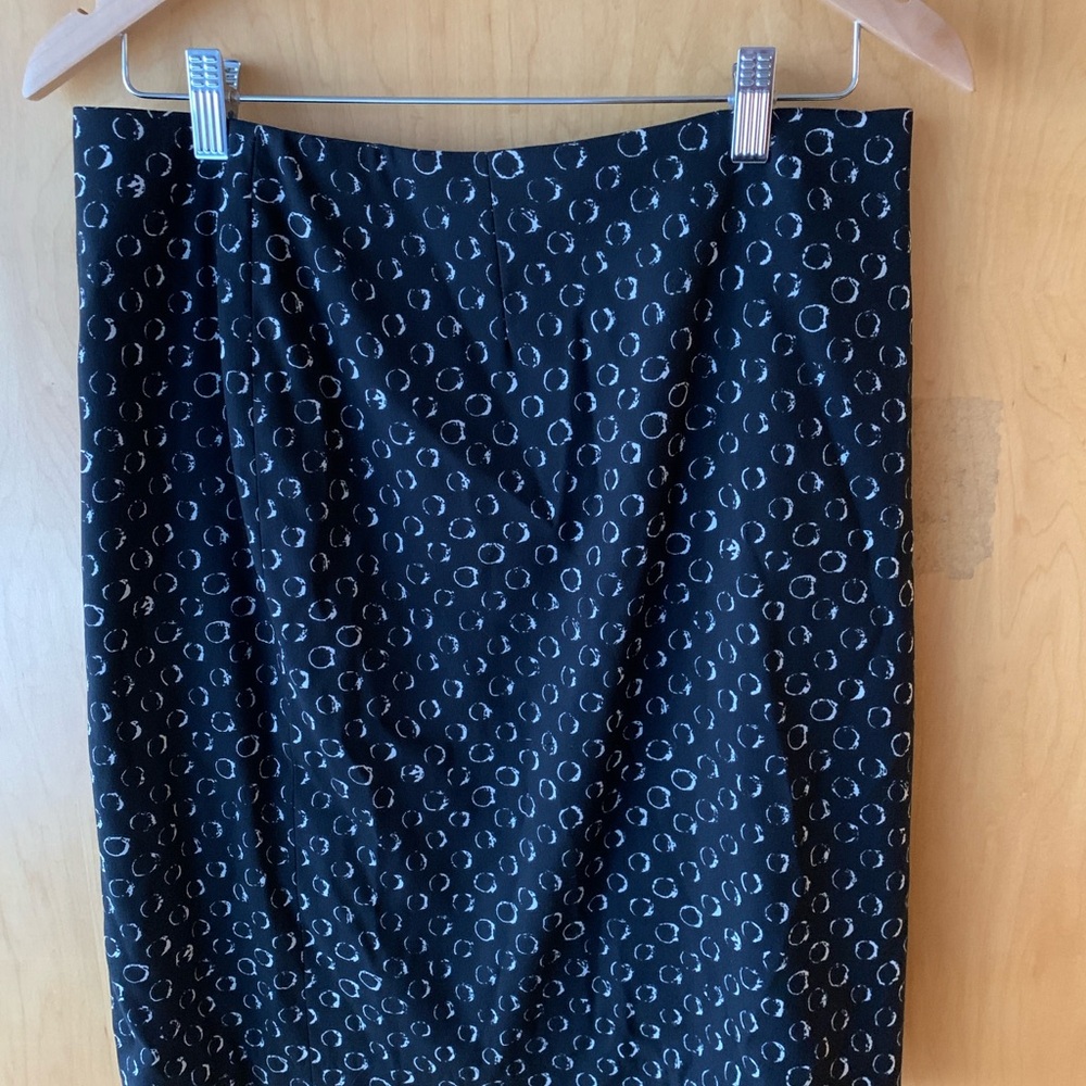 Cleo Black and White Patterned Pencil Skirt